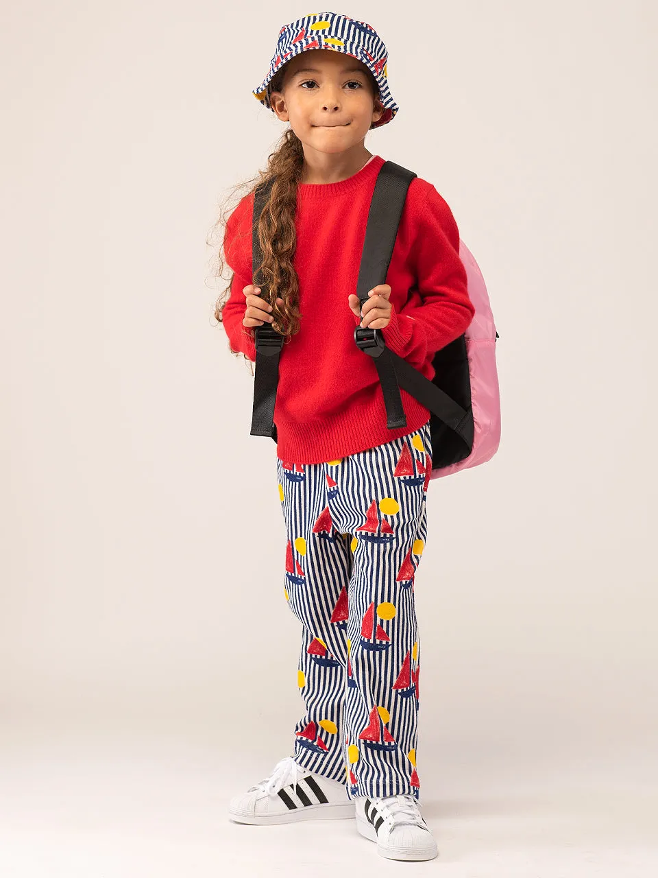 Kids Crew Neck Sweater_Red
