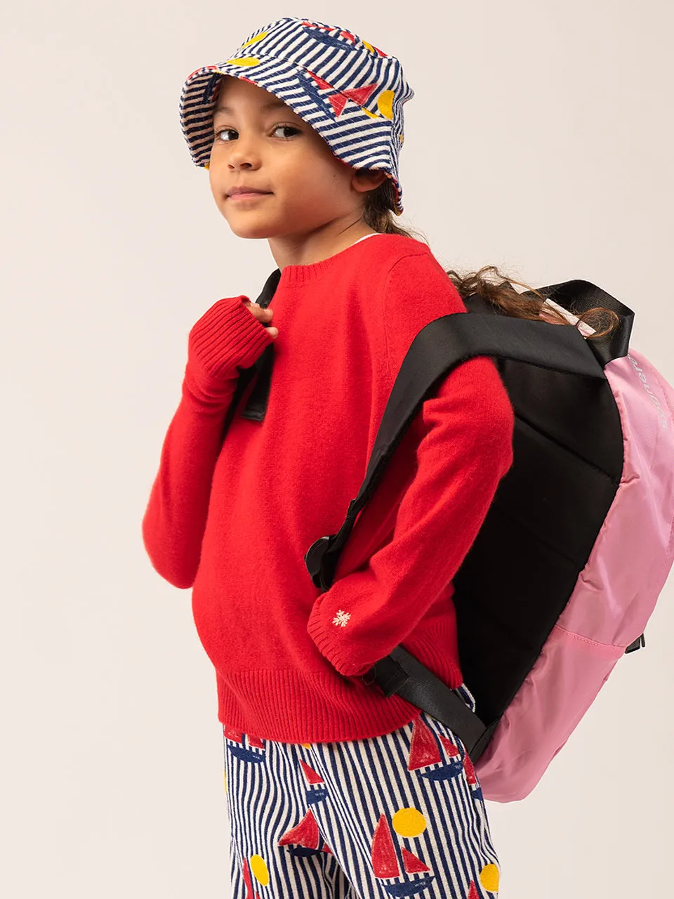 Kids Crew Neck Sweater_Red