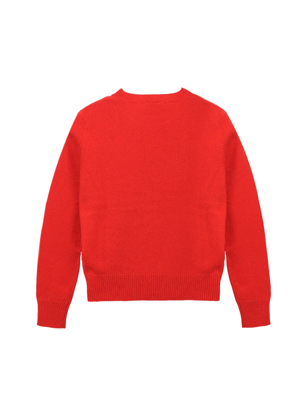 Kids Crew Neck Sweater_Red