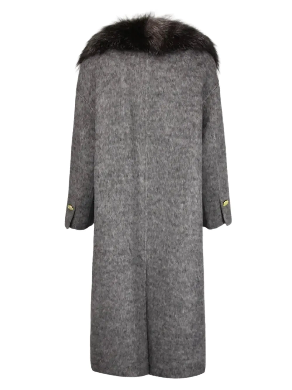Luxurious Natural Fox Fur Collar Wool Coat for Women – 2024 Thick Warm Long Winter Jacket, Elegant Streetwear Outerwear