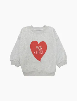 Mon Chéri Sweatshirt in Heather Grey