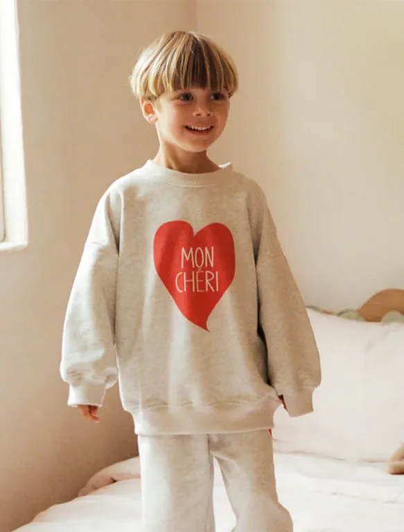 Mon Chéri Sweatshirt in Heather Grey