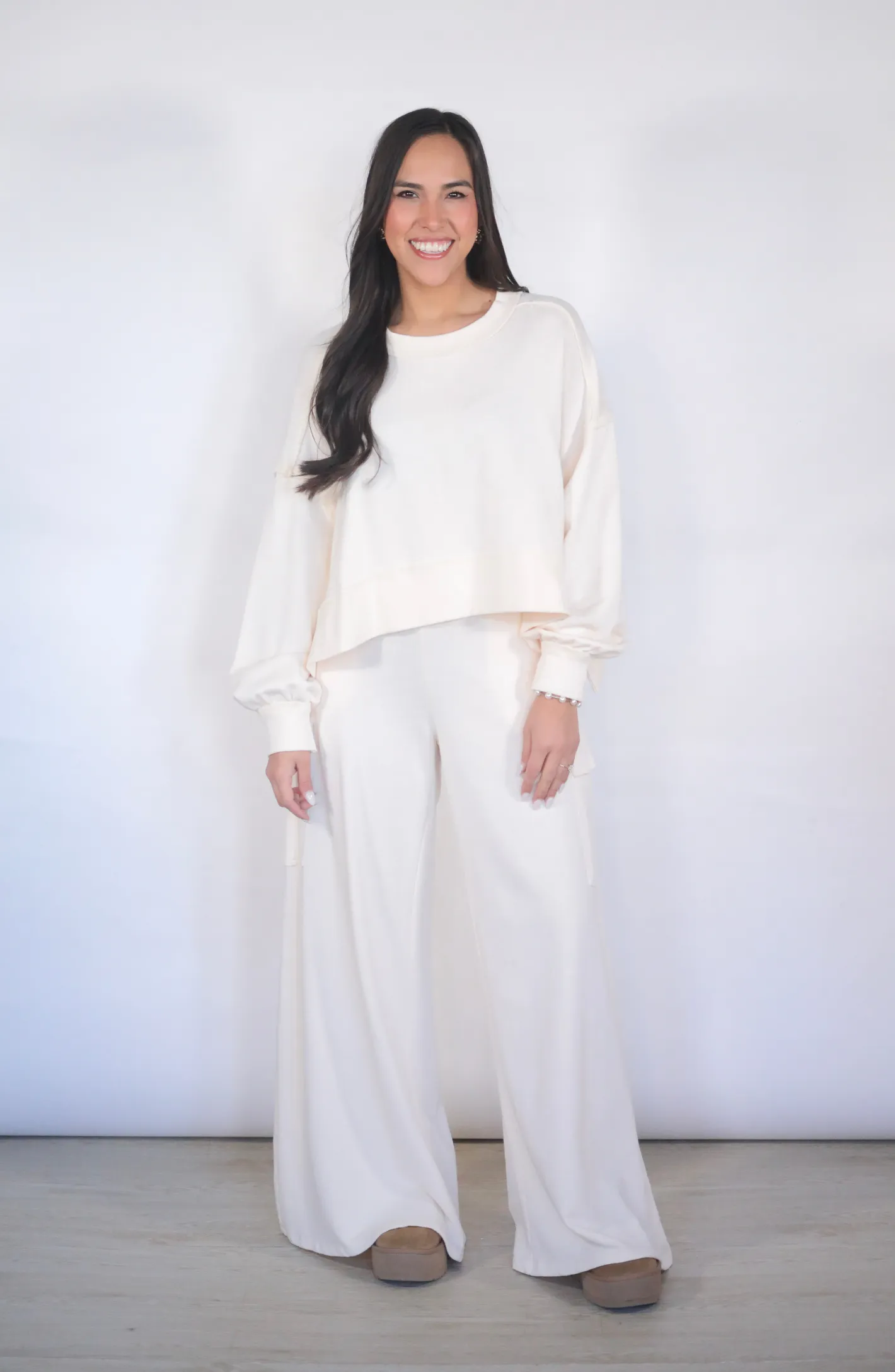 My Own Style Cream Loungewear Set