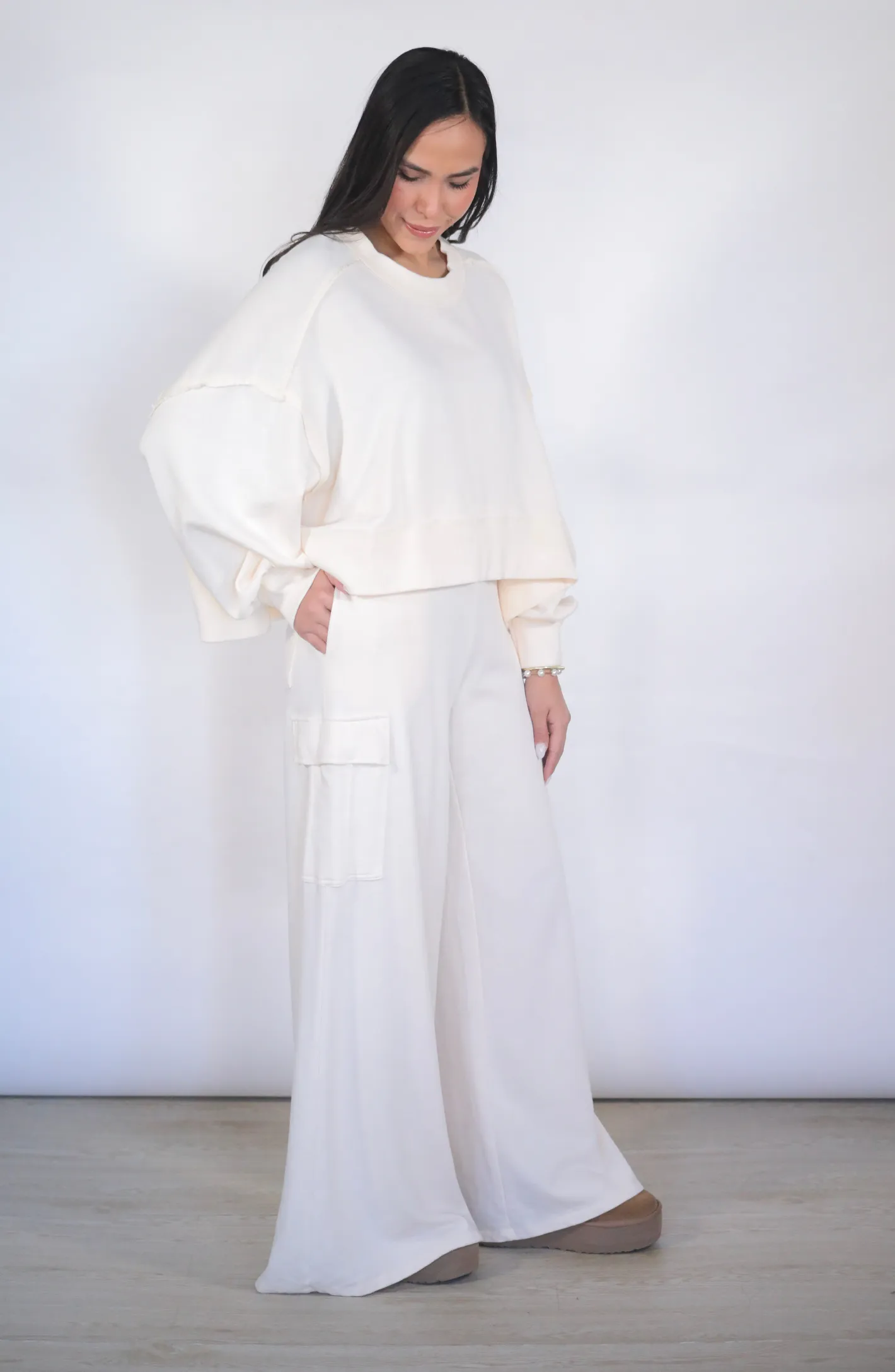 My Own Style Cream Loungewear Set