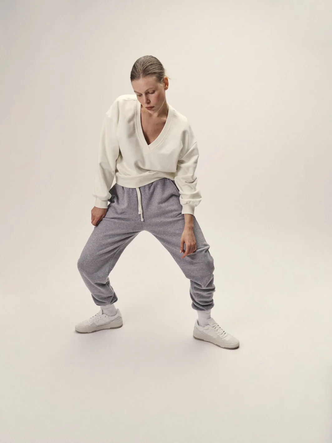 Organic Cotton V-Neck Sweatshirt
