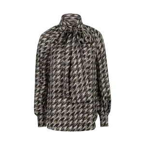 Pied de Poule Silk Blouse