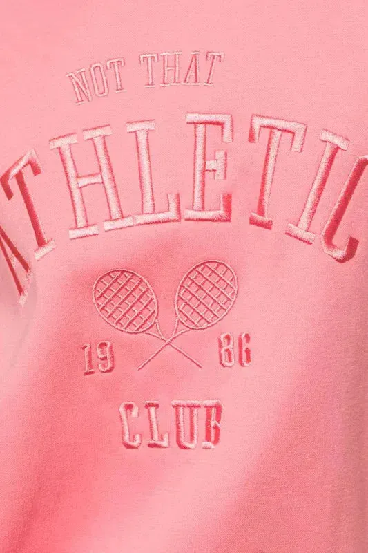 Plus Size “Not That Athletic Club” Sweatshirt & Short Set