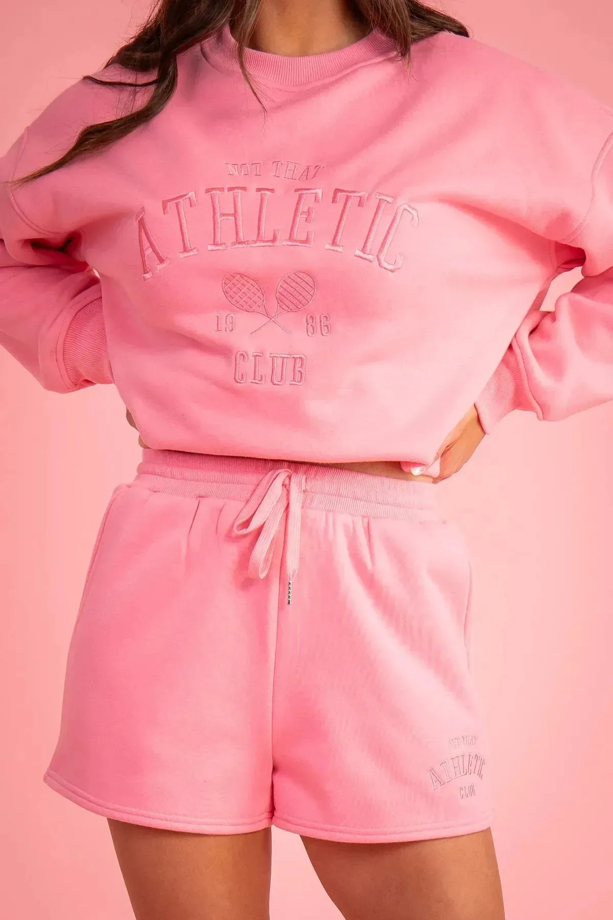 Plus Size “Not That Athletic Club” Sweatshirt & Short Set