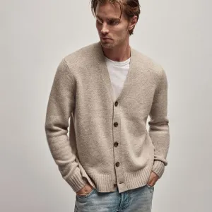 Recycled Cashmere Cardigan - Stone