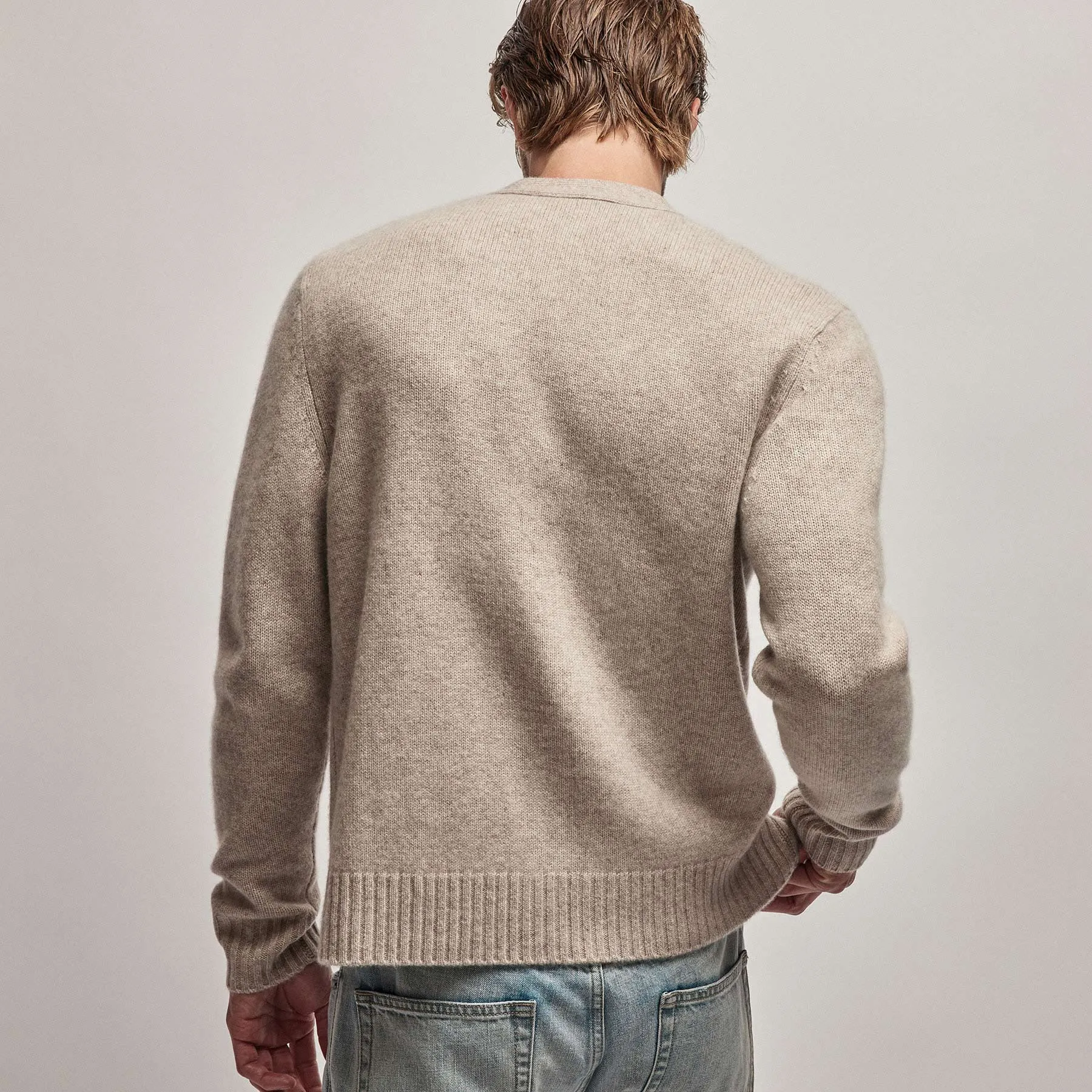 Recycled Cashmere Cardigan - Stone