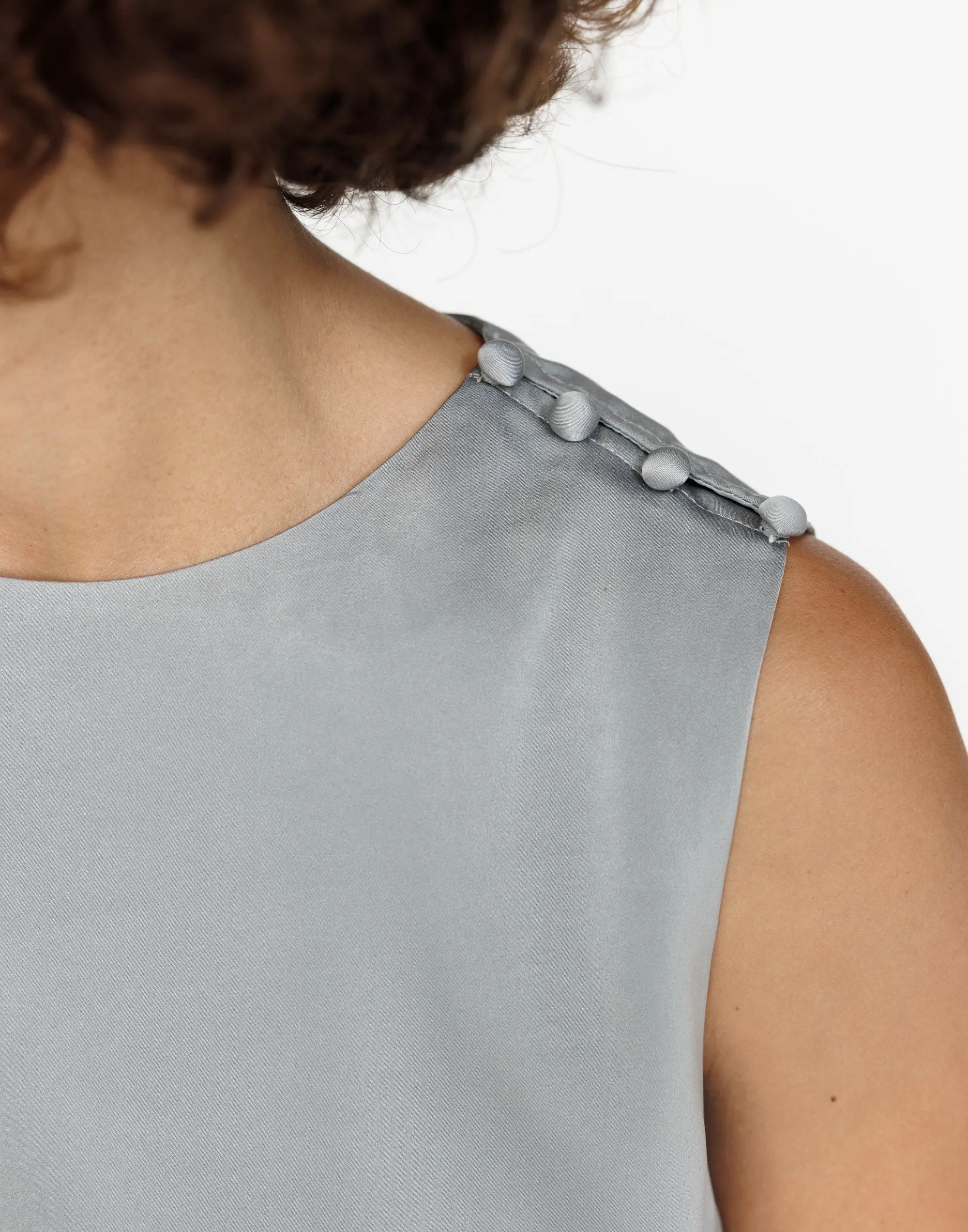 Rikke Mini Dress (Smokey Blue)