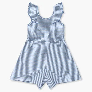 SALE - Flowy Romper_Light Blue French Stripe