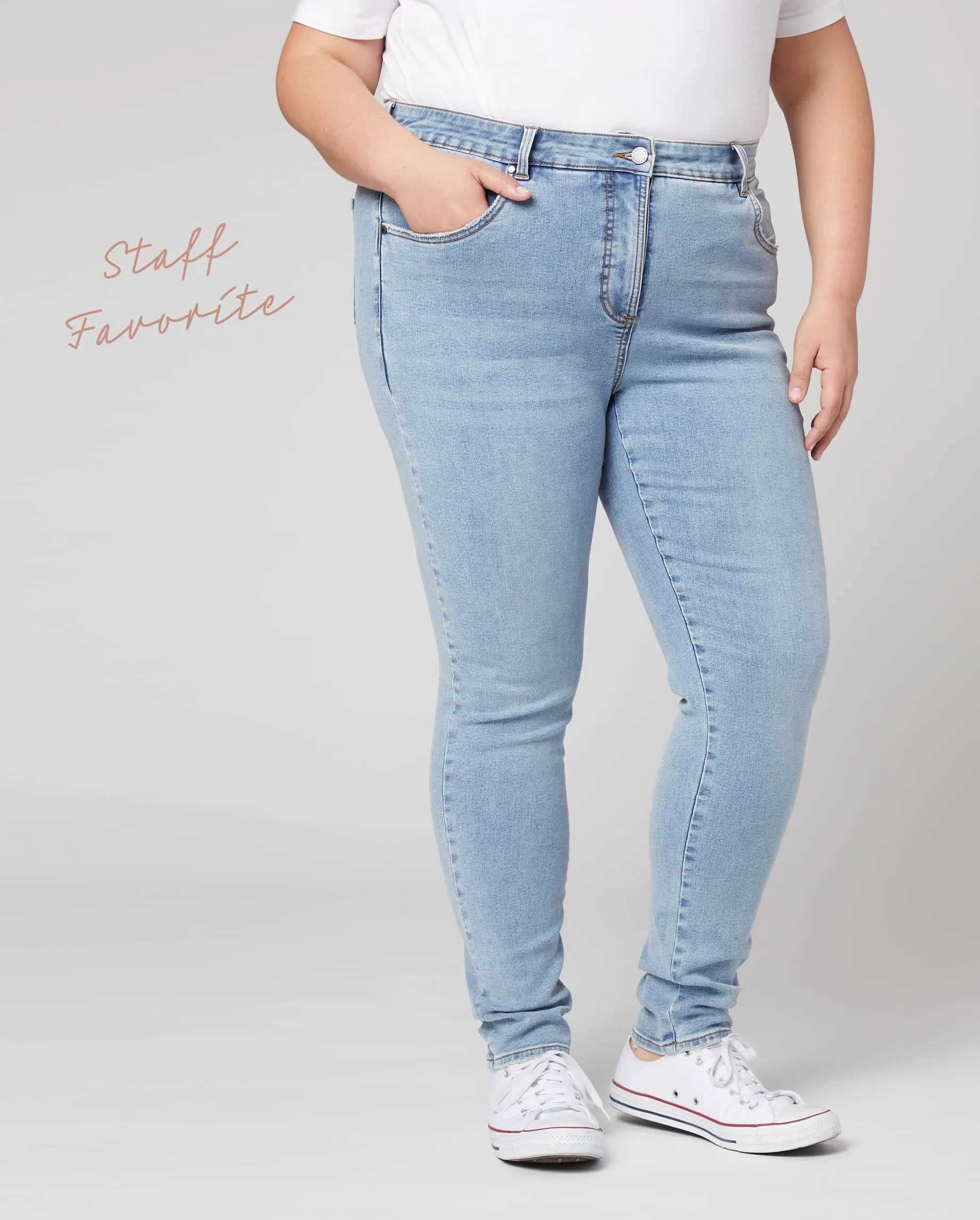 Seine High Rise Skinny Jeans 32 Inch - Distressed Light Blue