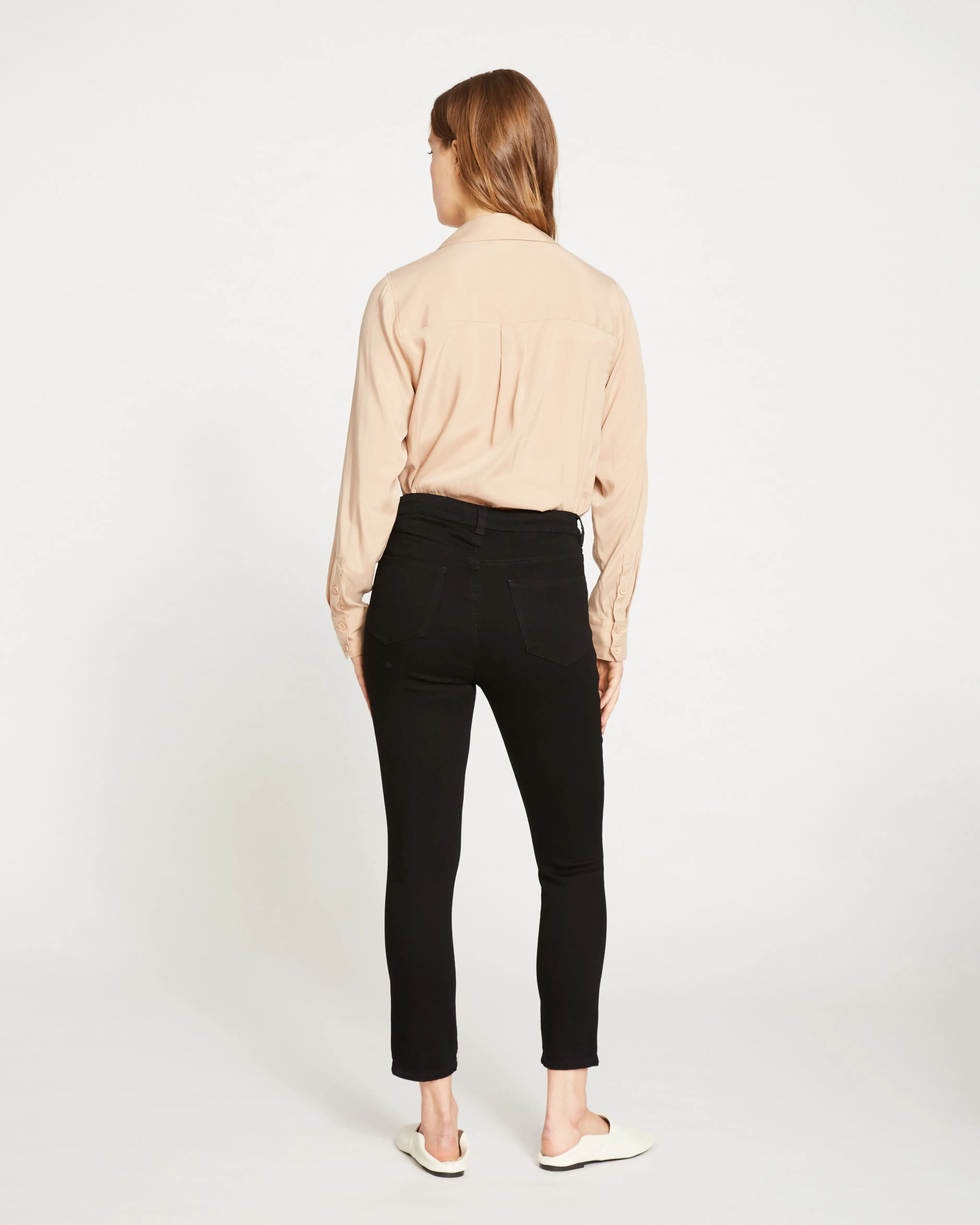 Seine Mid Rise Skinny Jeans 27 Inch - Black