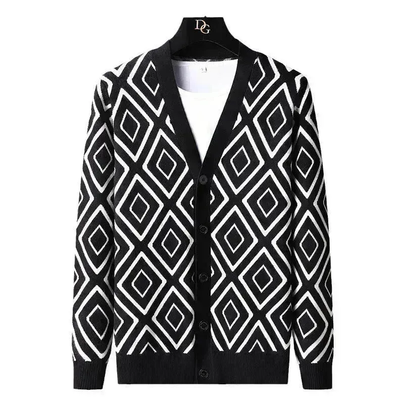 Slim fit  High-end Knitted Cardigan Sweater For Men