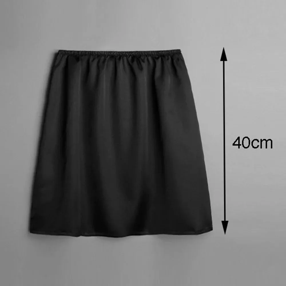 Summer Satin Half Slip Women Underskirt Anti-moving Modal Inner Lining Skirt Slim Anti-Static Anti-emptied Safety Skirt