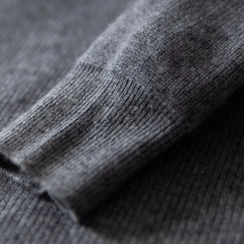 V-Neck 100% Goat Cashmere Knitted Sweater