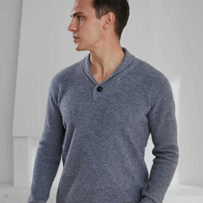 V-Neck 100% Goat Cashmere Knitted Sweater