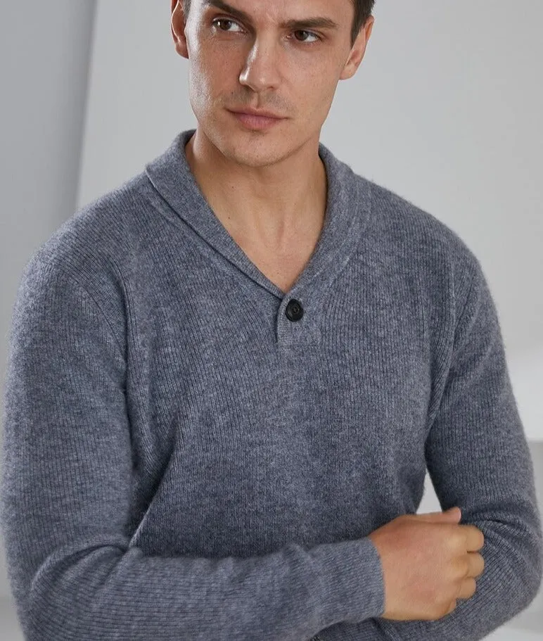 V-Neck 100% Goat Cashmere Knitted Sweater