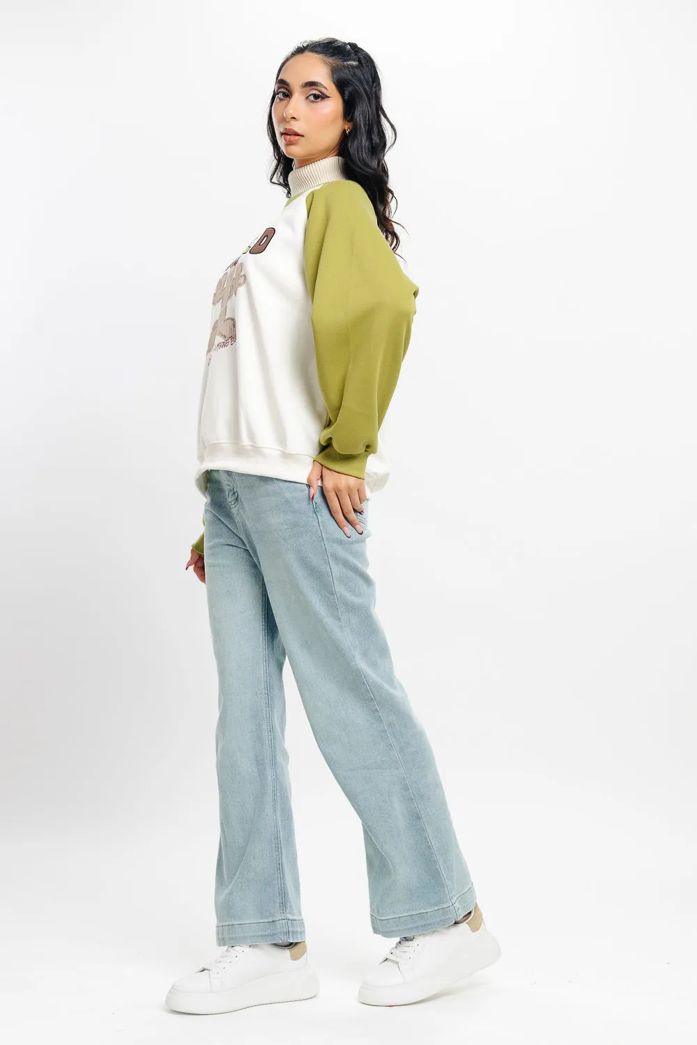 White Garfield Oversized Sweatshirt