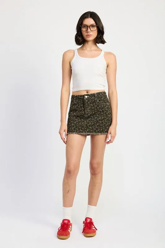 “Wild thing” animal print skirt