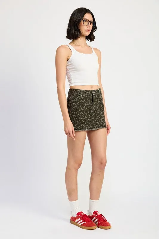 “Wild thing” animal print skirt