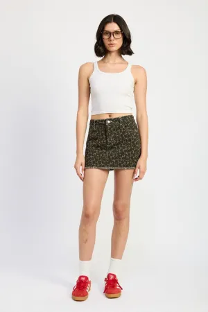 “Wild thing” animal print skirt