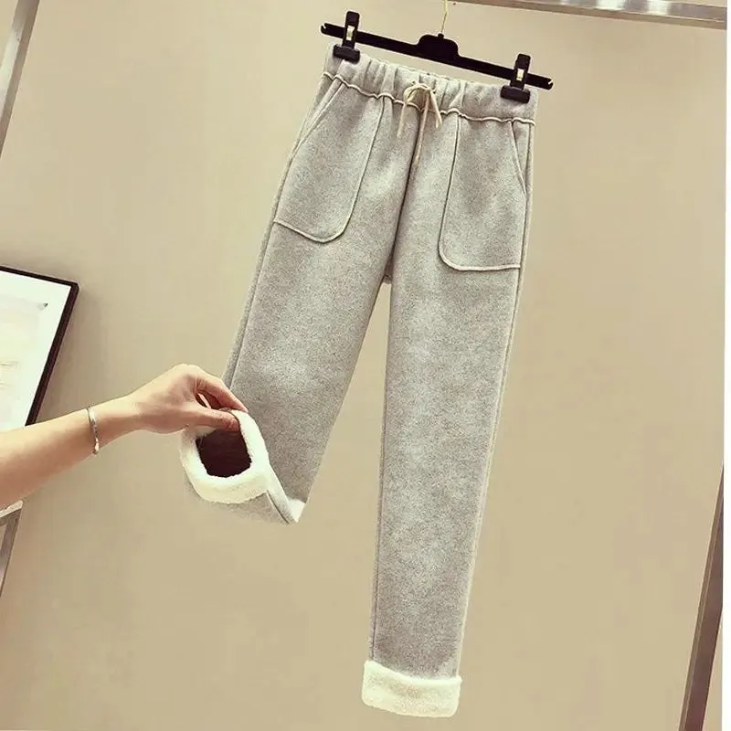 Winter New Cashmere Vest Coat Embroidery Knitted Sweater Casual Trousers Three Piece Elegant Pants Set Outfit