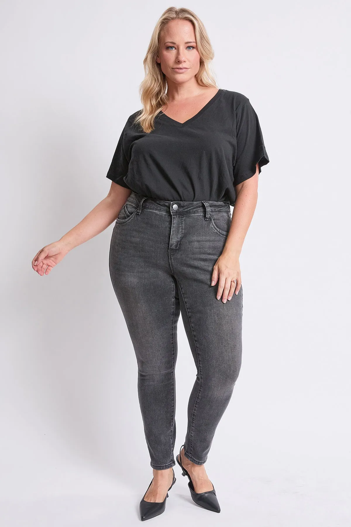 Women's Plus High Rise Curve Confidence WannaBettaButt Skinny Jeans
