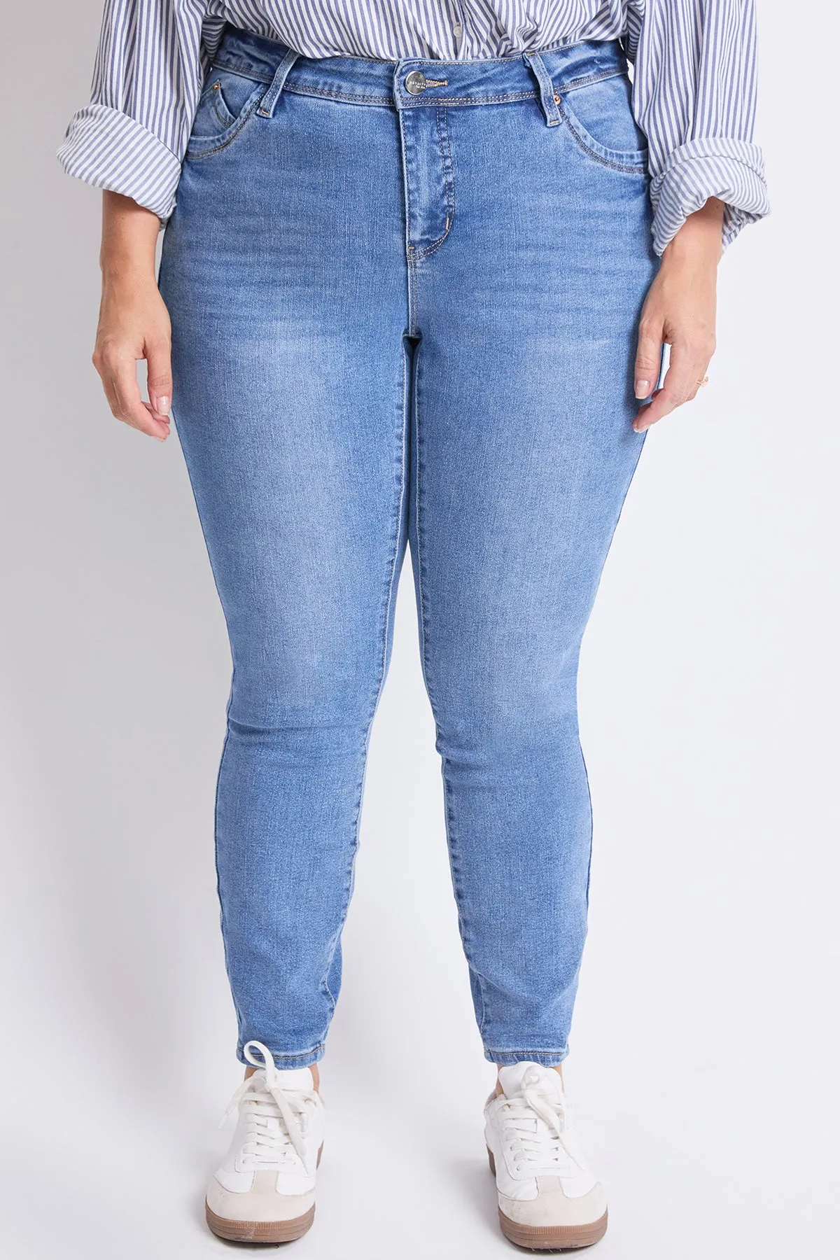 Women's Plus High Rise Curve Confidence WannaBettaButt Skinny Jeans
