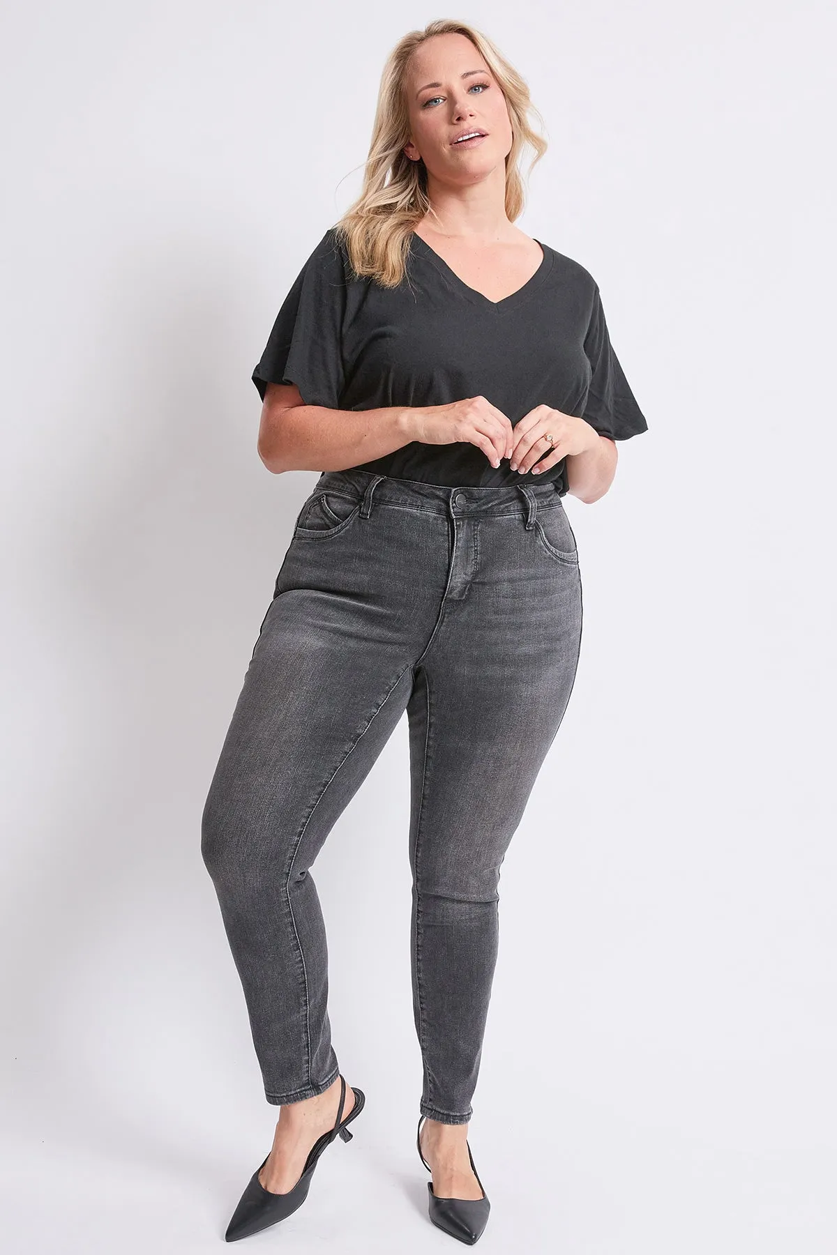 Women's Plus High Rise Curve Confidence WannaBettaButt Skinny Jeans